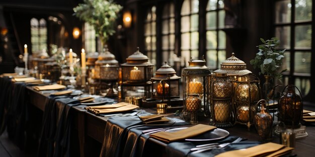 Photo un mariage sur le thème de harry potter à hogwarts