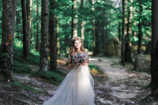 Mariée dans les montagnes