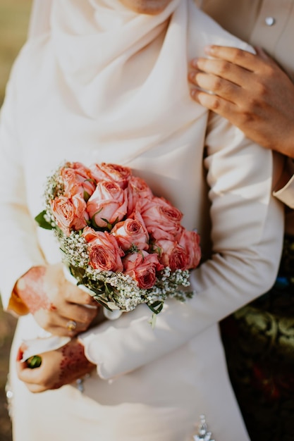 La mariée et le marié en pose.