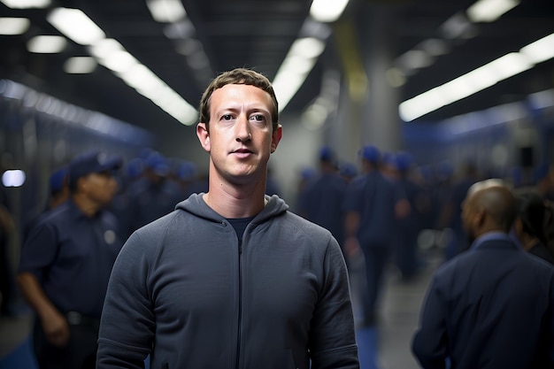 Mark Zuckerberg créateur de Facebook homme américain ai image