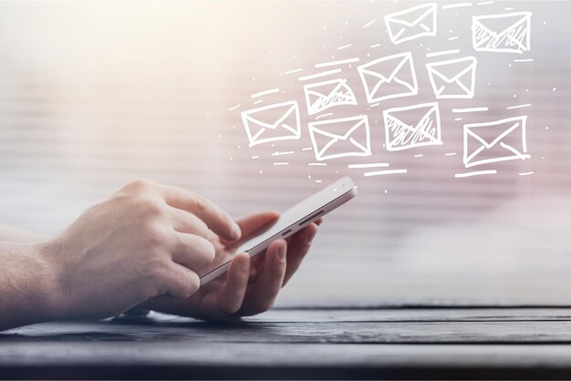 Marketing par e-mail et concept de newsletter