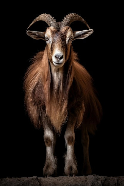 Markhor Capra falconeri chèvre sauvage originaire d'Asie centrale Karakorum et chèvre de montagne de l'Himalaya