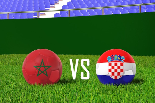 Le Maroc contre la Croatie au stade