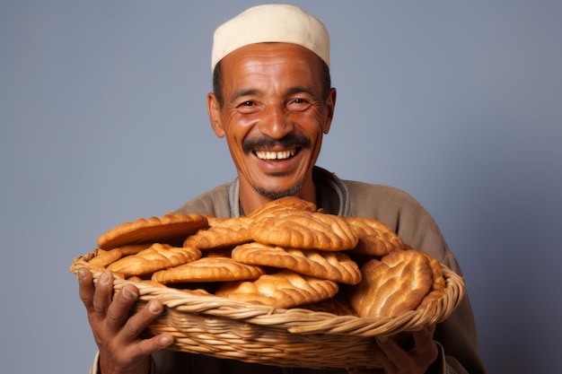 Un Marocain qui vend du pain.