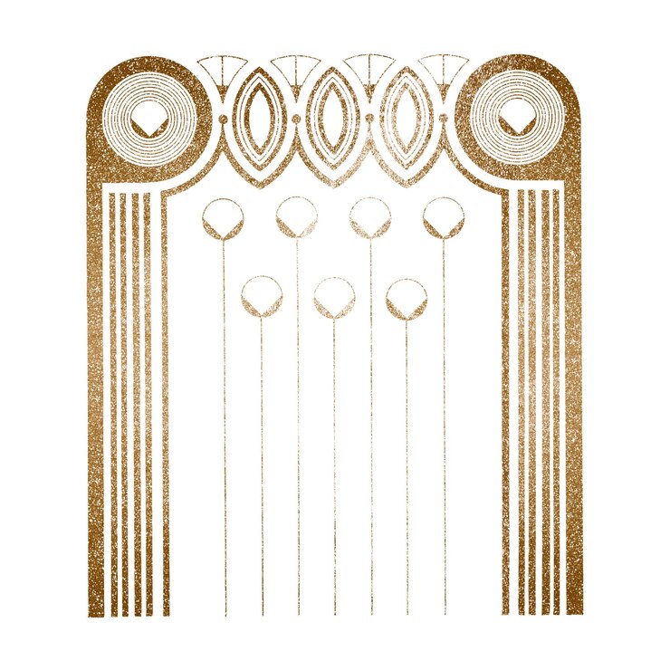 Photo marque à lettres ornementale dorée vintage pour une reliure de livre png art print remix d'œuvres d'art de samuel jessurun de mesquita