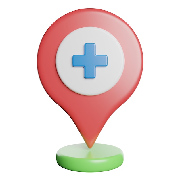 Marqueur de localisation médicale Point de service de soins de santé