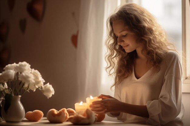 Marshmallows et cadeaux pour le jour blanc Bouquet de tulipes blanches et boîtes cadeaux