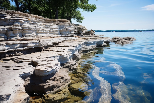 Photo marvel géologique lewisville woodbine outcrop il est situé dans la région de lewisville, dans l'état de new york.