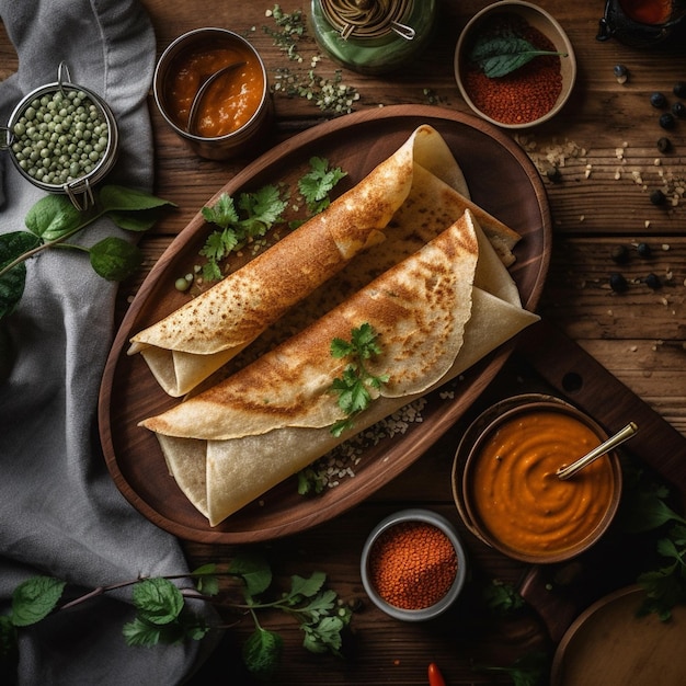 Masala Dosa plat indien spécial kerala