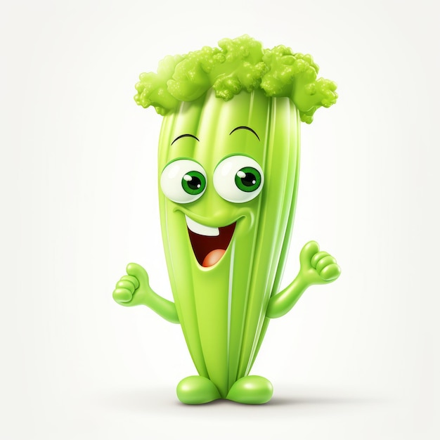 La mascotte du dessin animé Happy Celery