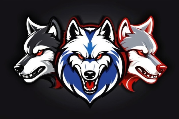 la mascotte du loup et la conception du logo du sport