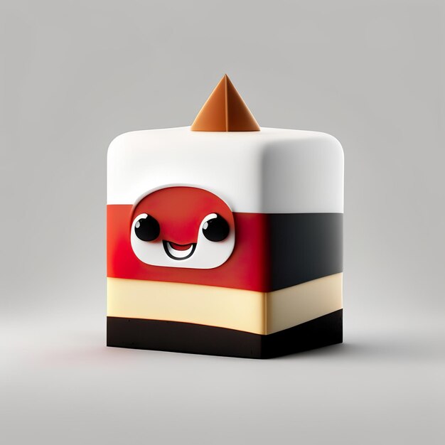 Photo mascotte de gâteau minimaliste ia générative