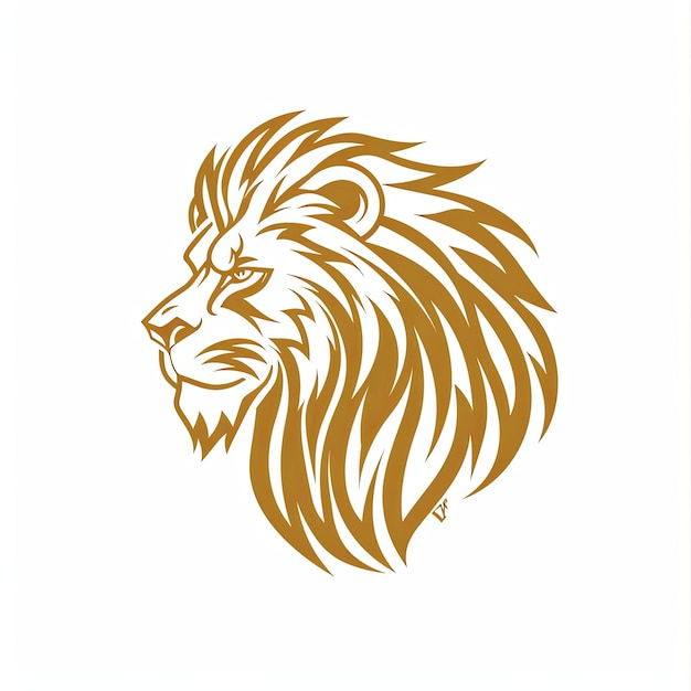 Photo une mascotte de logo de lion propre