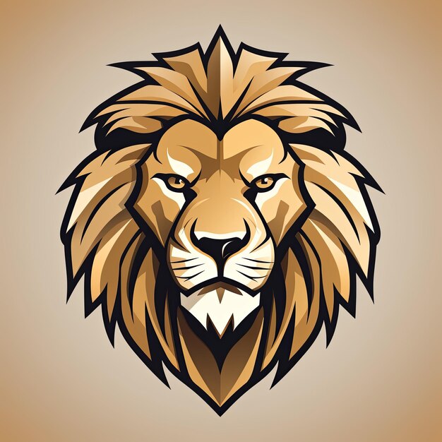 Photo une mascotte de logo de lion propre