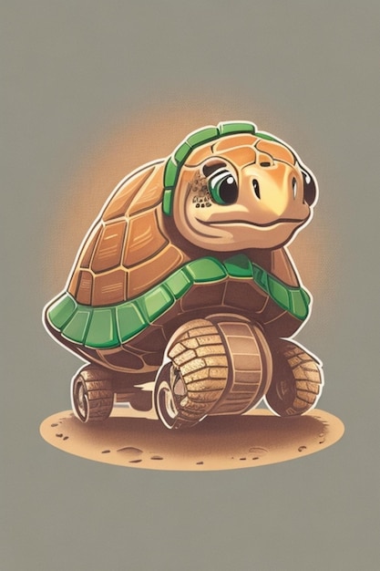 Mascotte de logo de tortue