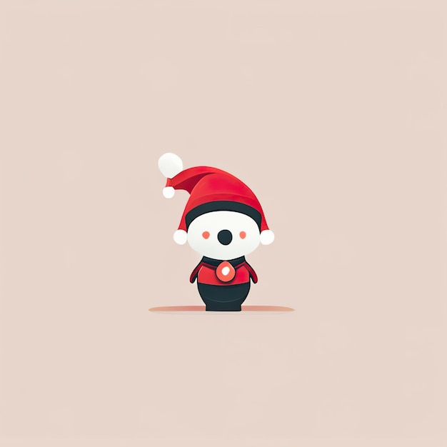 Mascotte minimaliste de Noël Generative AI