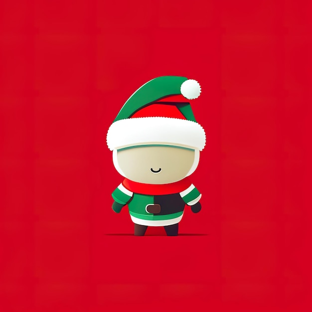 Mascotte minimaliste de Noël Generative AI