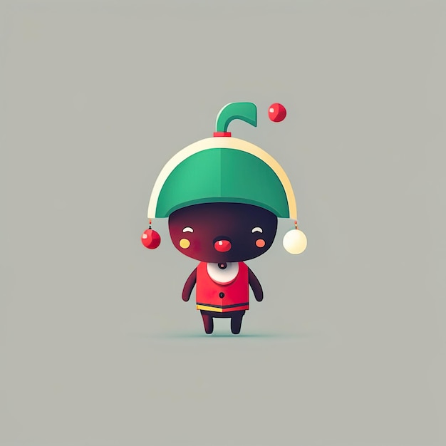 Mascotte minimaliste de Noël Generative AI