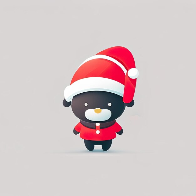 Photo mascotte minimaliste de noël generative ai