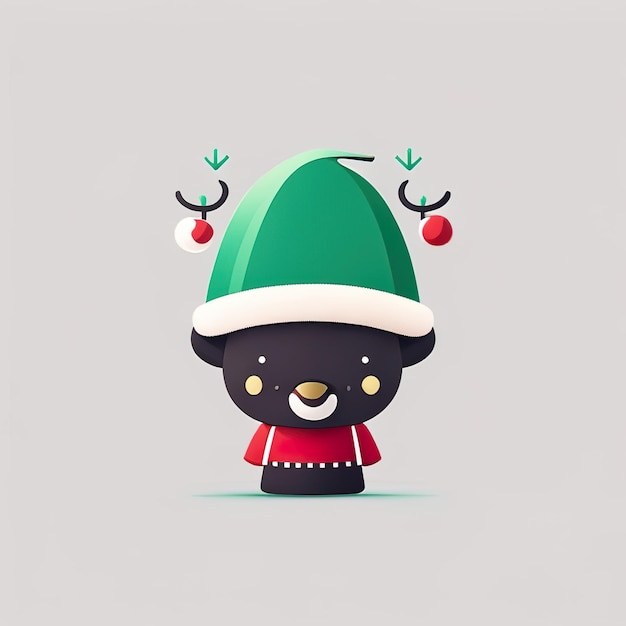 Mascotte minimaliste de Noël Generative AI