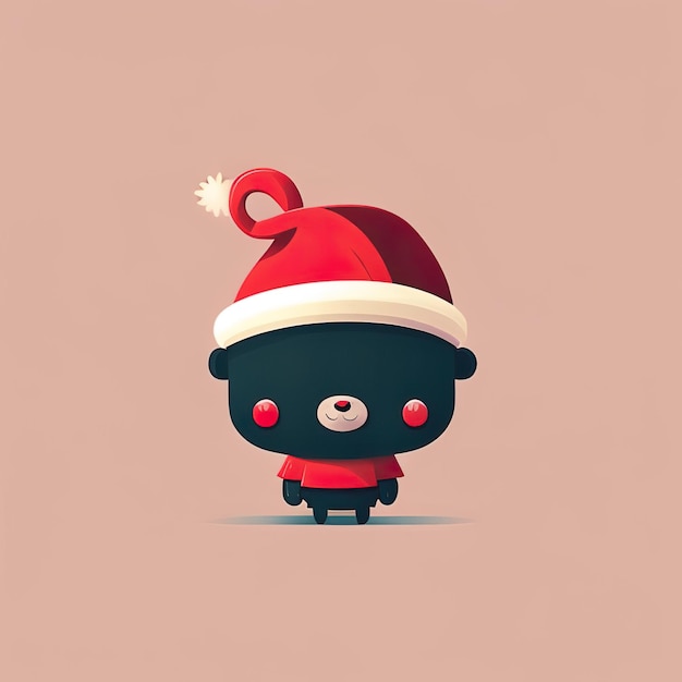 Mascotte minimaliste de Noël Generative AI