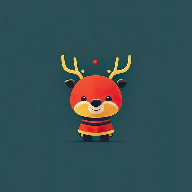 Mascotte minimaliste de Noël Generative AI