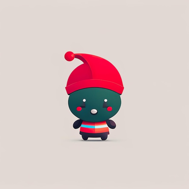 Mascotte minimaliste de Noël Generative AI
