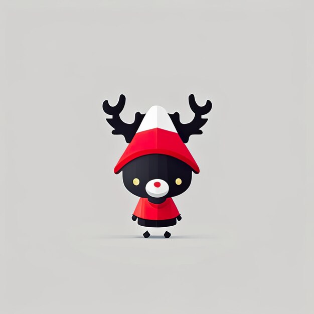 Mascotte minimaliste de Noël Generative AI