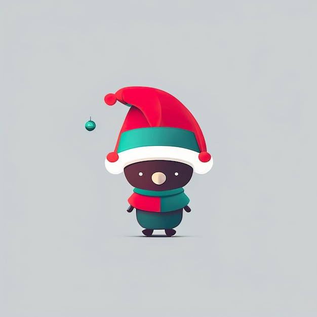 Mascotte minimaliste de Noël Generative AI