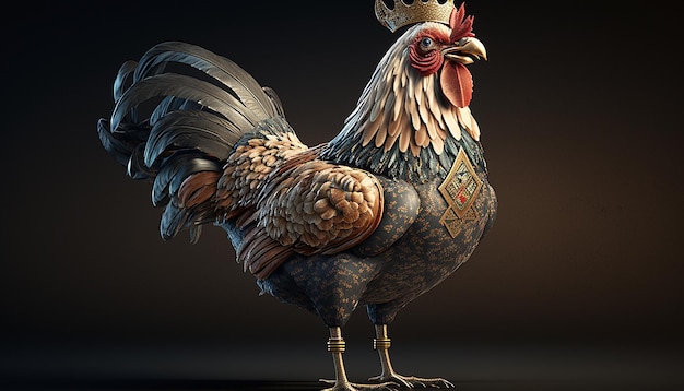 Mascotte de poulet Ai généré ar