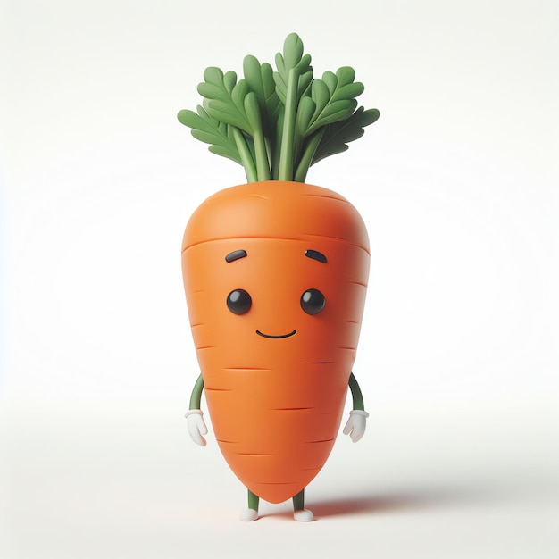 La mascotte réaliste de la carotte