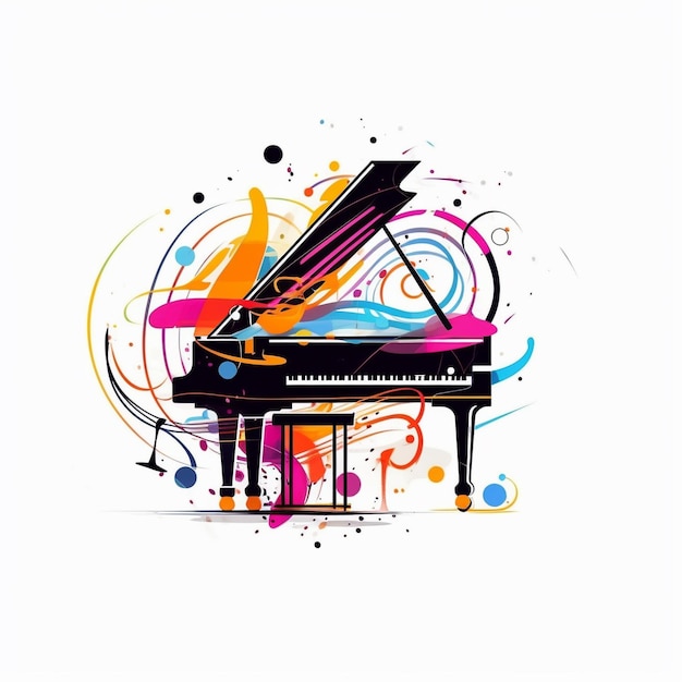 Un mashup d'art de piano coloré