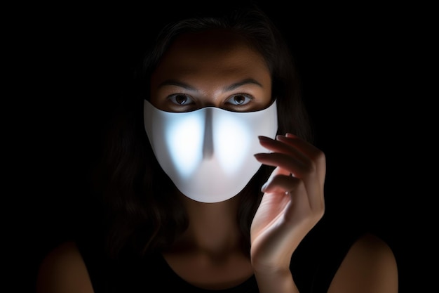 Masque blanc femme Générer Ai