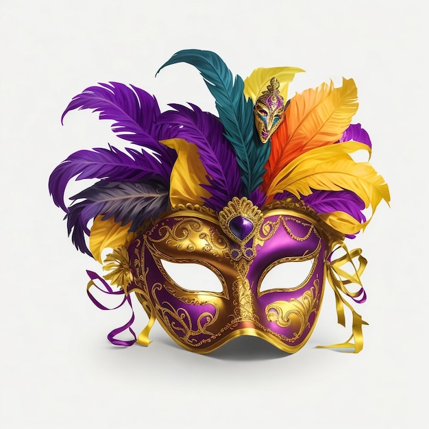 Masque de carnaval sur blanc