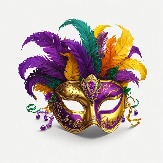 Masque de carnaval sur blanc