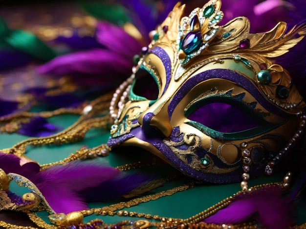 Masque de carnaval confetti fond de mardi gras meilleure qualité modèle d'image de papier peint hyper réaliste