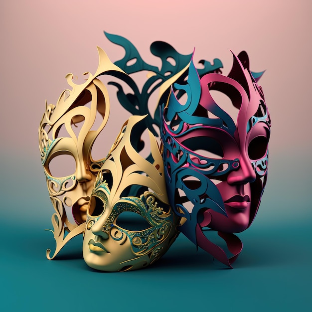 Masque de carnaval mascarade avec effet scintillant