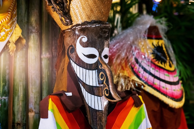 Masque de danse fantôme de Thaïlande, Phi Ta Khon, festival de masque fantôme ou Halloween de Thaïlande
