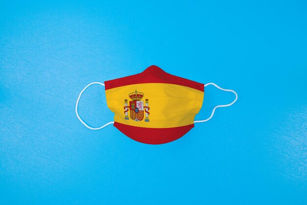 Masque facial motif drapeau espagnol