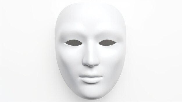 Masque faciale isolée sur fond blanc