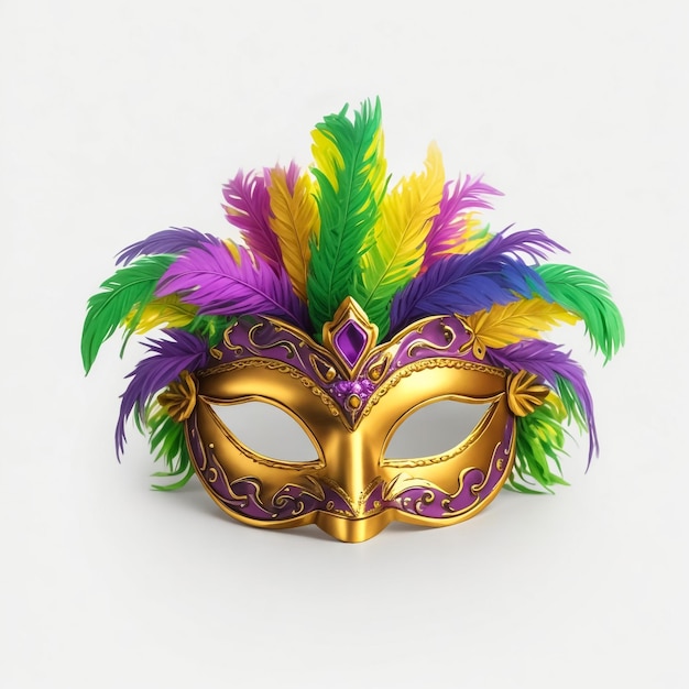 Masque de fête sur fond blanc