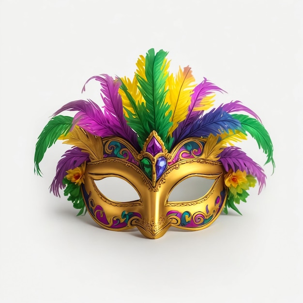 Masque de fête sur fond blanc