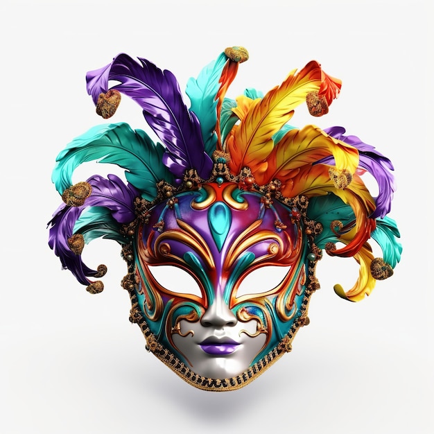 Masque de Mardi Gras PNG à fond blanc