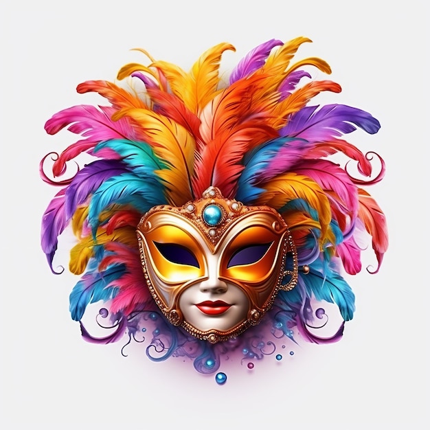 Masque de Mardi Gras PNG à fond blanc