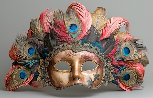 Un masque en plumes de la foire de Venise