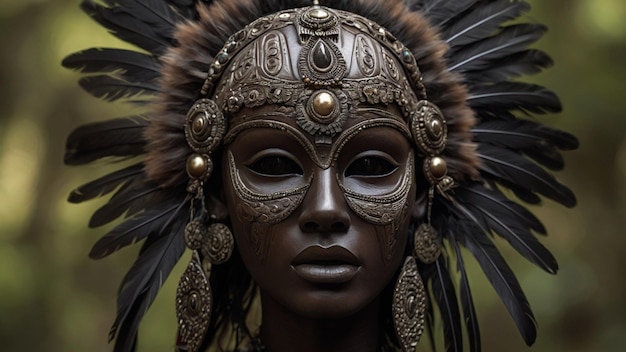 Photo le masque tribal