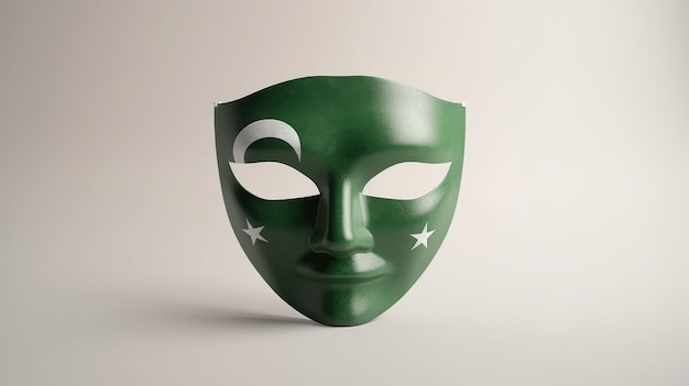 Masque verte avec des étoiles blanches