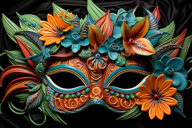 Photo masque vibrant d mardi gras