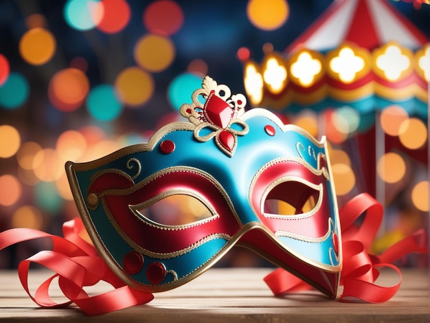 masques de carnaval pays Carnaval sur fond bokeh