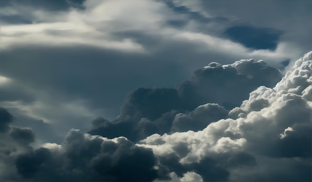 Masse nuageuse géante et nuages sombres